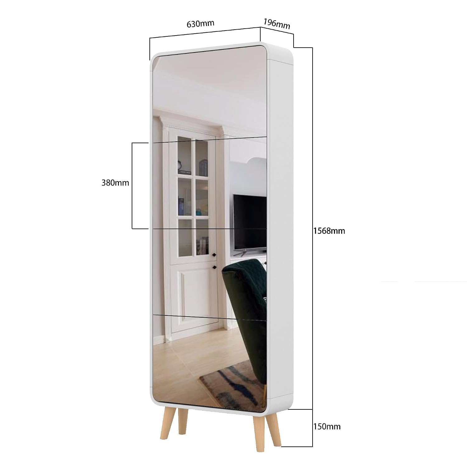 Shoe Rack Cabinet Narrow Entryway - Arched Mirror Shoe Cabinet 4 Flip