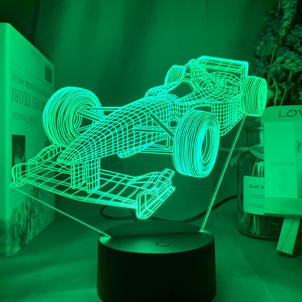 F1 Formula 1 Racing Car 3d Ill - Floating Nightstand With Led Light 评论和价格