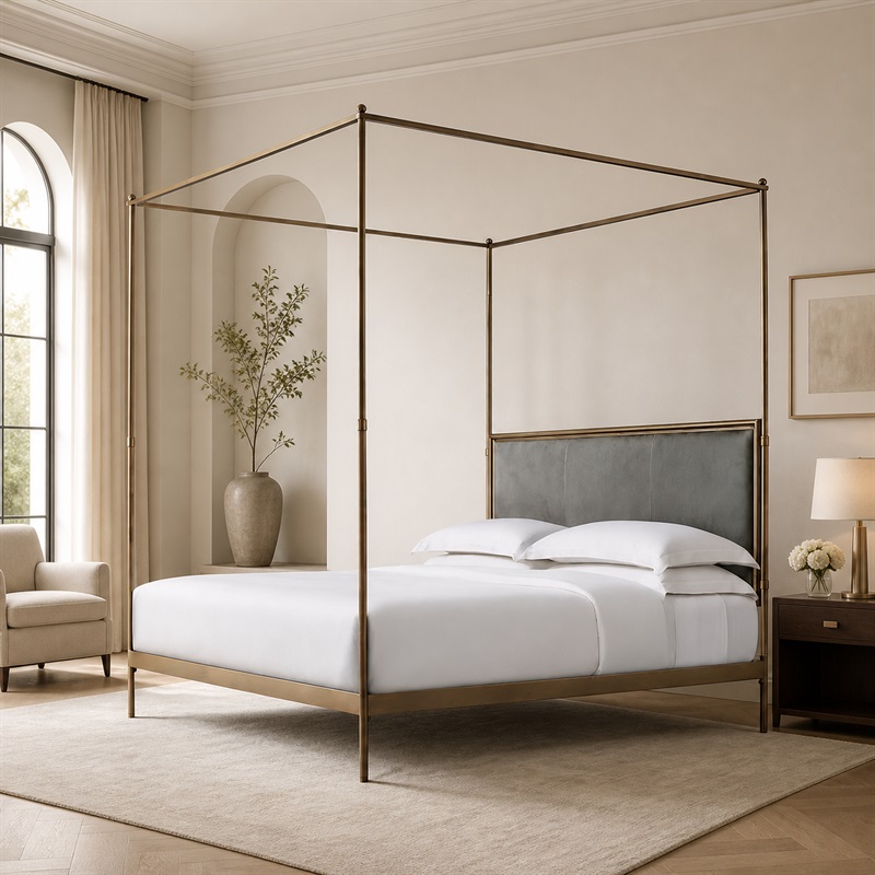 xx-French Style Modern Queen S - Canopy Bed Frame Metal Queen 评论和价格