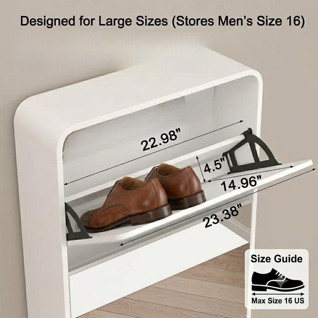 Arched Mirror Shoe Cabinet 4 F - Shoe Rack Cabinet Narrow Entryway 评论和价格
