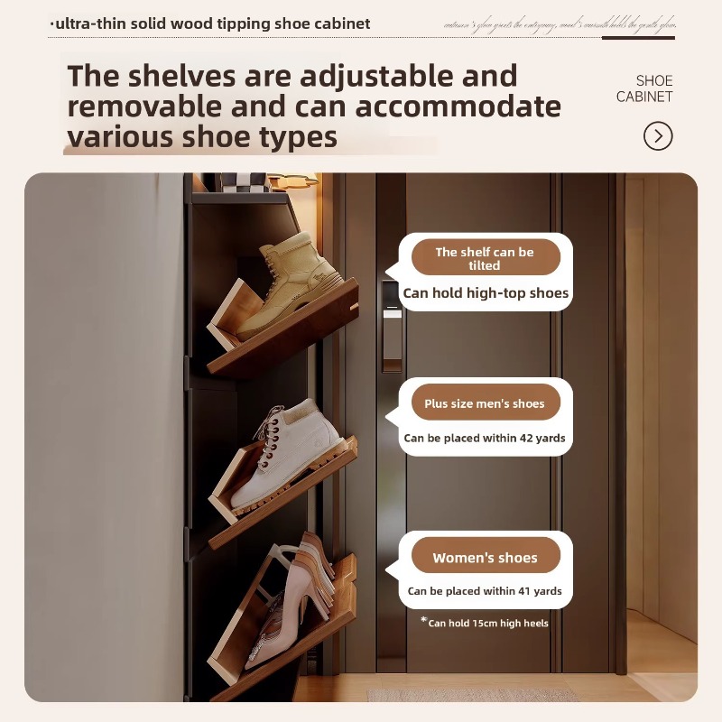 Ultra Slim Flip Top Narrow Sho - Shoe Rack Cabinet Narrow Entryway 评论和价格