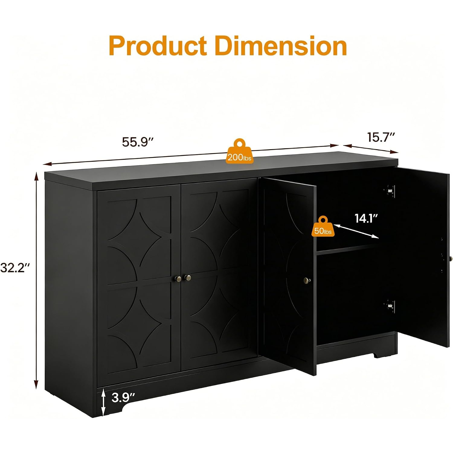 Sideboard Buffet Cabinet with  - Tables 评论和价格