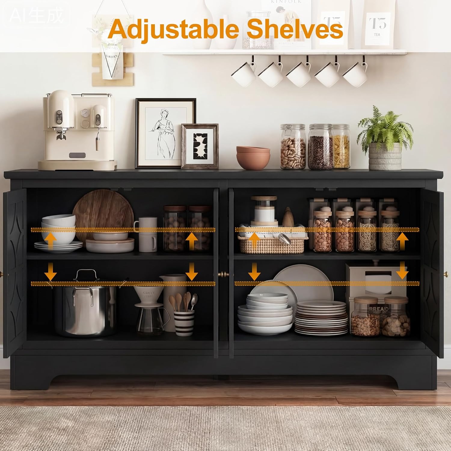Sideboard Buffet Cabinet with  - Tables 评论和价格