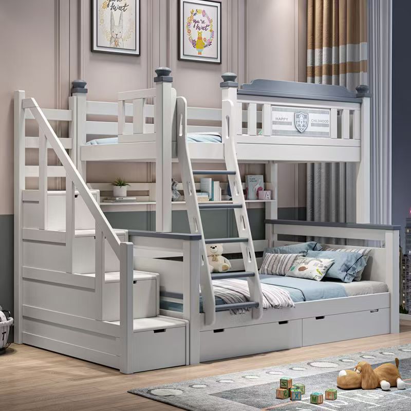！@2025 Cheap Wooden Kids Bedro - Bunk Bed With Stairs And Slide 评论和价格