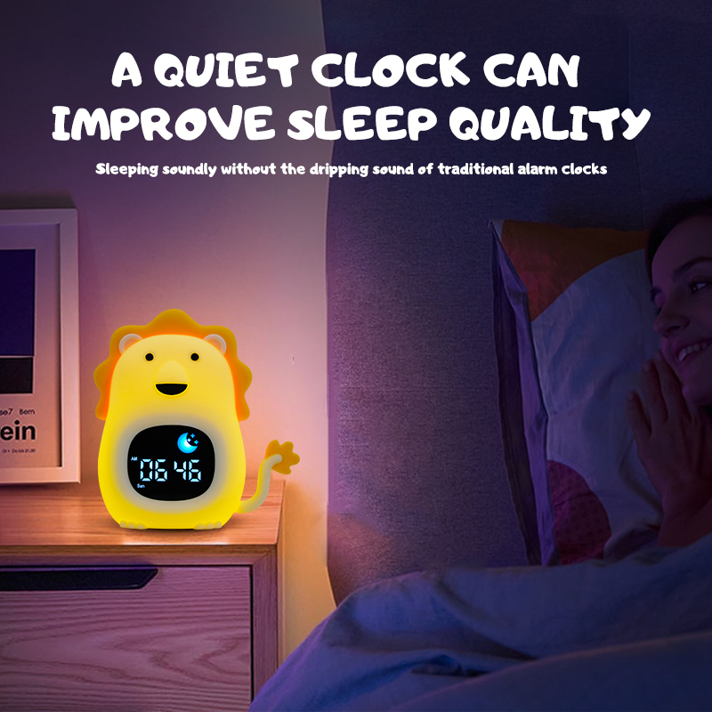 Night Light Clock Cat Baby Sle - Floating Nightstand With Led Light 评论和价格