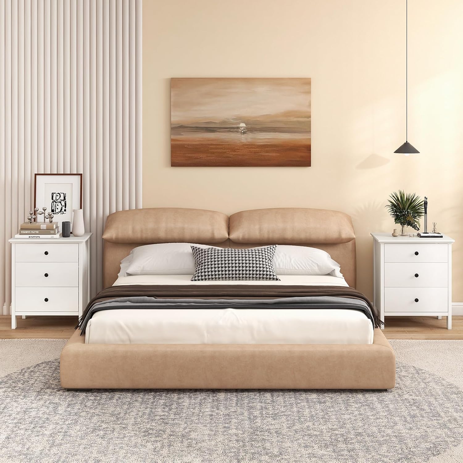 Nightstand with 3 Drawers Set  - Solid Wood Nightstand 2 Drawers 评论和价格