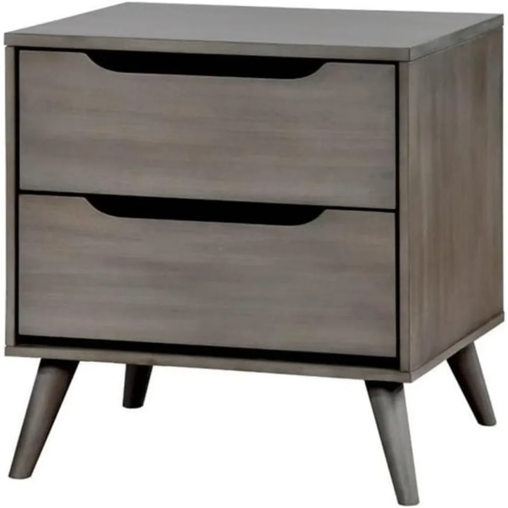 For 2-Drawer Mid-Century Solid - Solid Wood Nightstand 2 Drawers 评论和价格