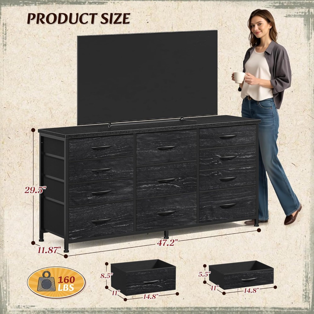 Dresser For Bedroom, Eleven Fa - Bedroom Furniture 评论和价格