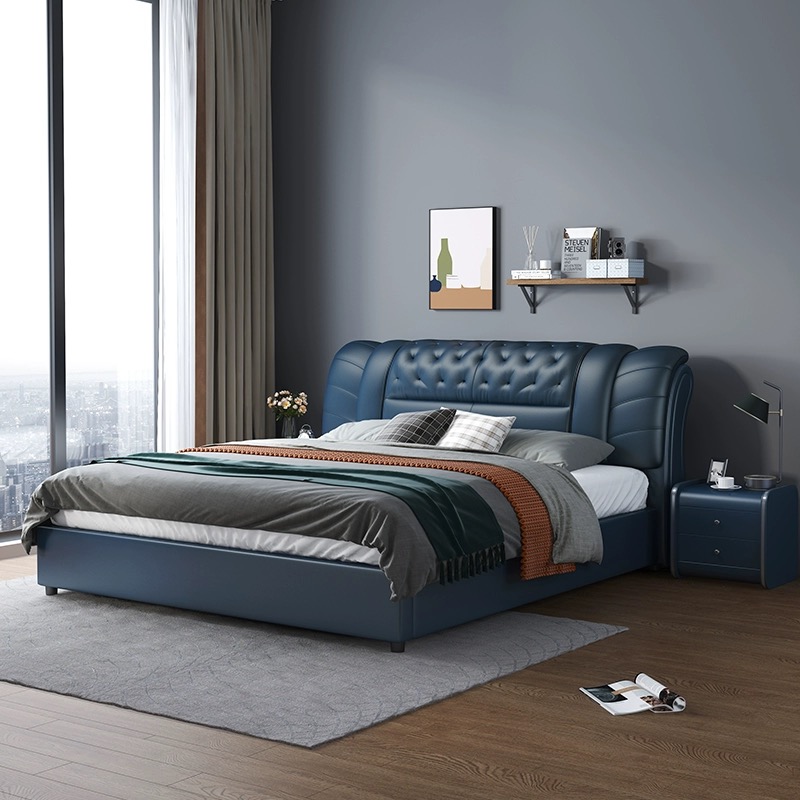 Set Furniture Bedroom Leather  - King Size Bed Frame With Storage Drawers 评论和价格
