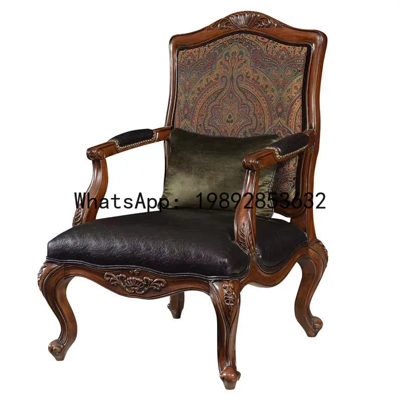 H5.15  all-solid wood sofa lea - Chairs 评论和价格