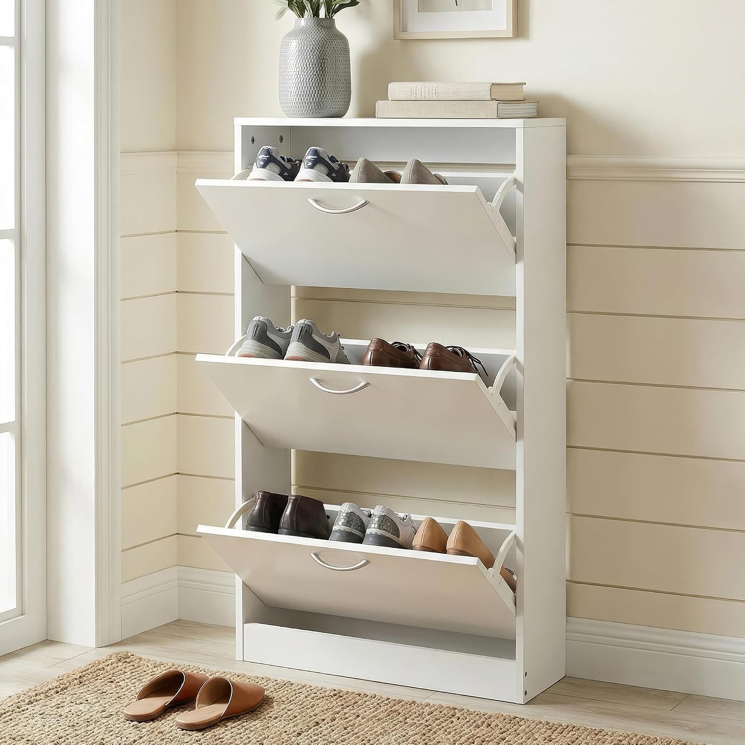Shoe Cabinet Narrow Entryway S - Shoe Rack Cabinet Narrow Entryway 评论和价格