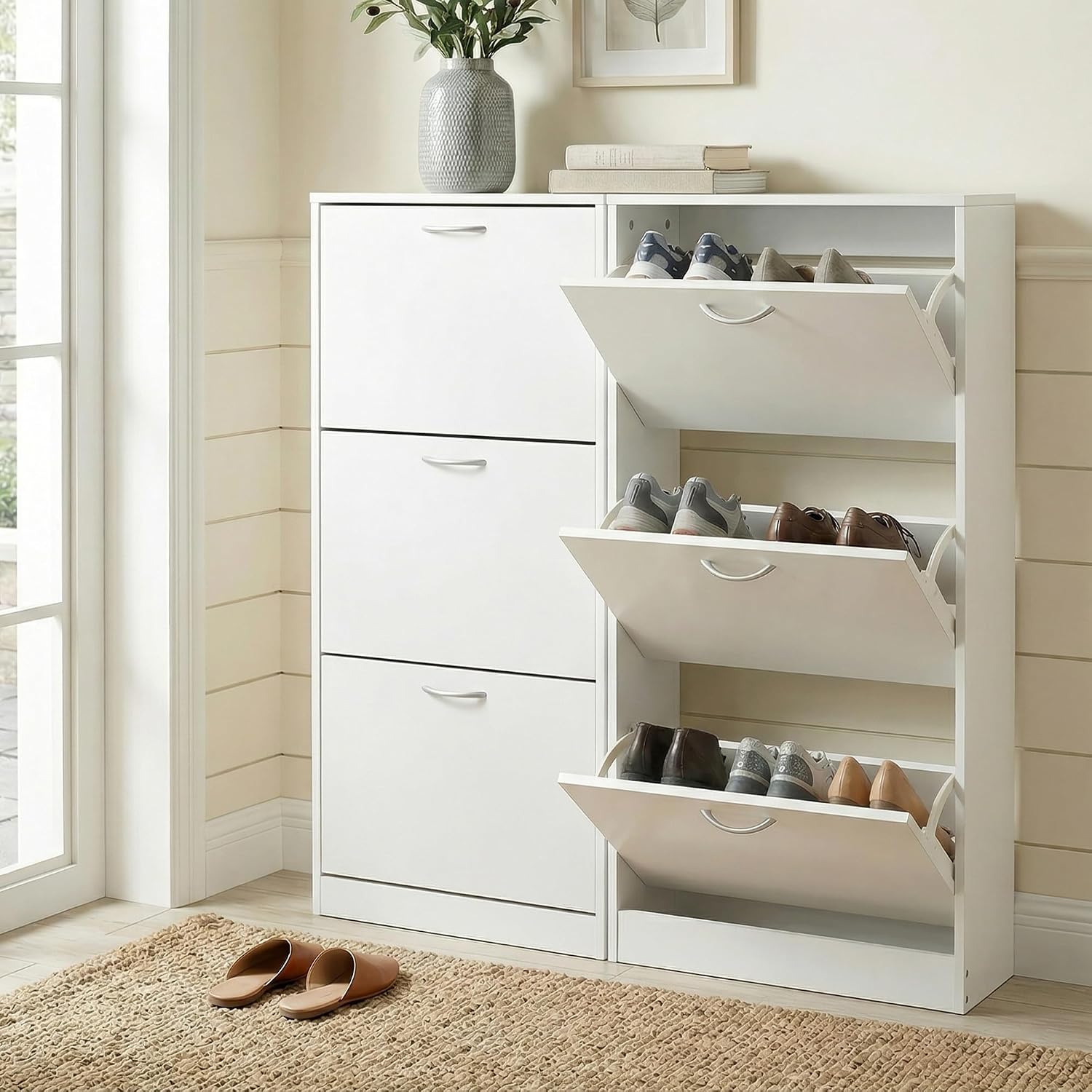 Shoe Cabinet Narrow Entryway S - Shoe Rack Cabinet Narrow Entryway 评论和价格
